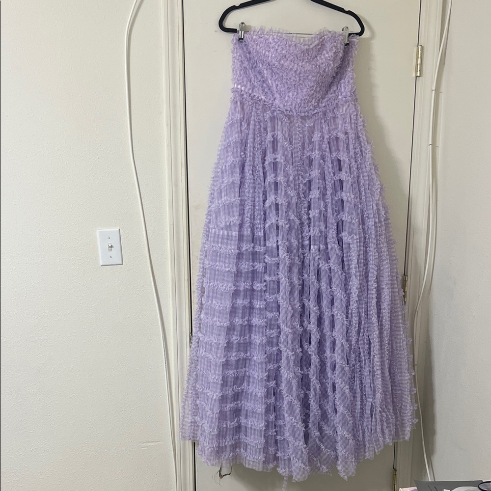 Needle & Thread Lilac Strapless Dress